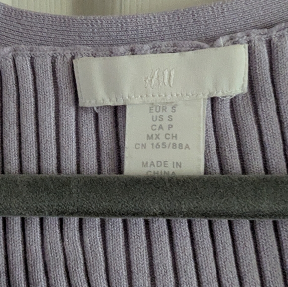 Lavender Ribbed Sweater Top - Picture 5 of 6